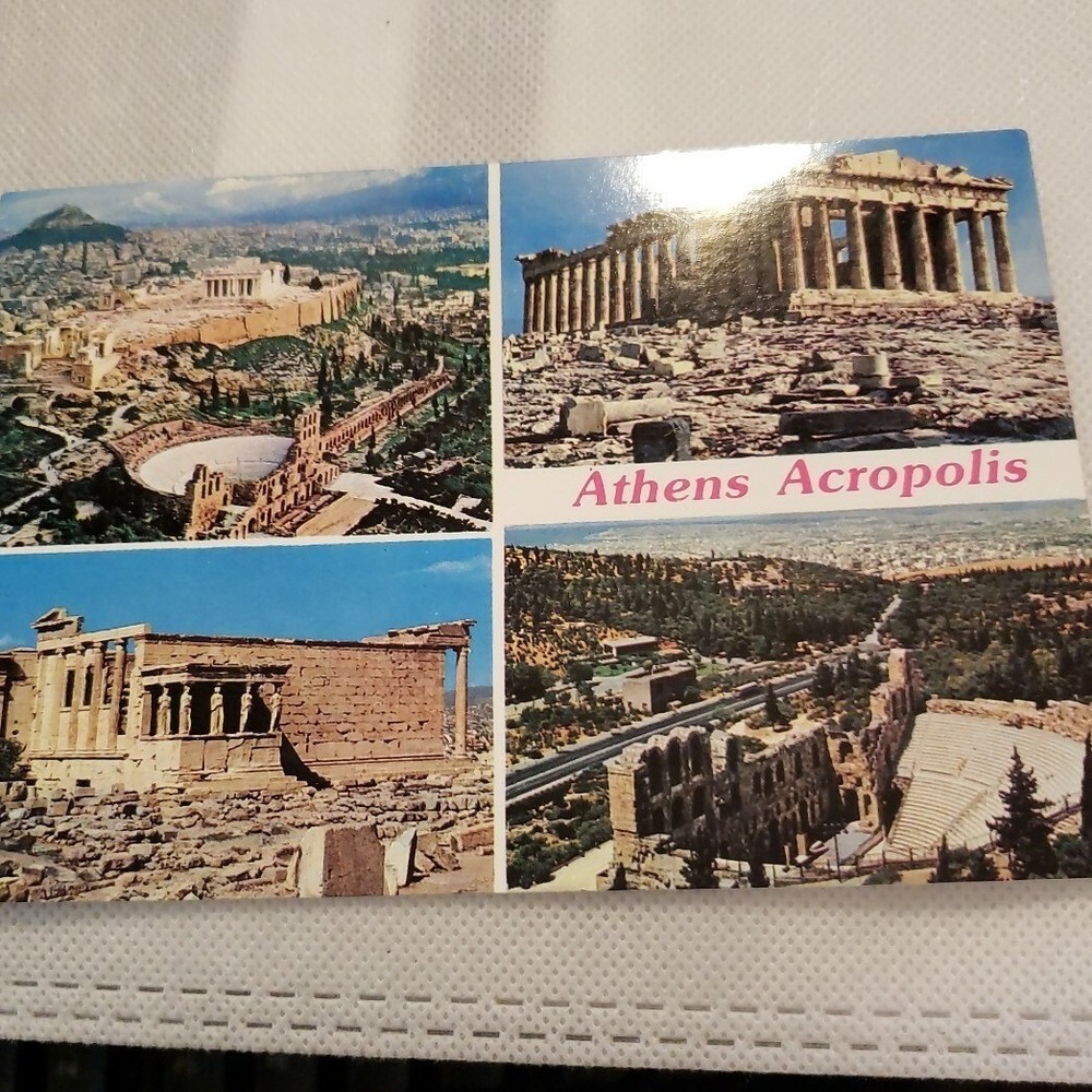 Vintage RPPC Postcard Unused Athens Acropolis Greece A1-115